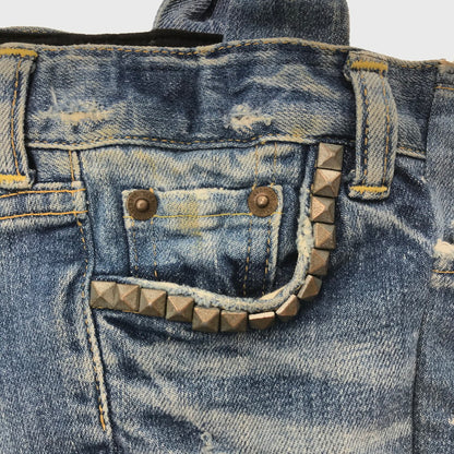 【中古品】【レディース】 HYSTERIC GLAMOUR ヒステリックグラマー DENIM REMAKE PATCHWORK 2WAY HAND BAG デニム リメイク パッチワーク 2ウェイ ハンドバッグ 188-260904-rt-26-tagh カラー：インディゴ 万代Net店