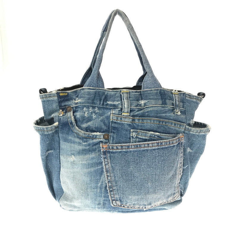 【中古品】【レディース】 HYSTERIC GLAMOUR ヒステリックグラマー DENIM REMAKE PATCHWORK 2WAY HAND BAG デニム リメイク パッチワーク 2ウェイ ハンドバッグ 188-260904-rt-26-tagh カラー：インディゴ 万代Net店
