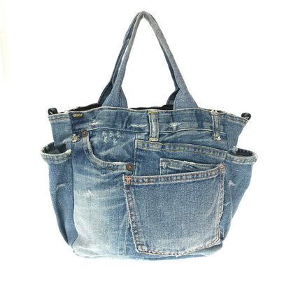 【中古品】【レディース】 HYSTERIC GLAMOUR ヒステリックグラマー DENIM REMAKE PATCHWORK 2WAY HAND BAG デニム リメイク パッチワーク 2ウェイ ハンドバッグ 188-260904-rt-26-tagh カラー：インディゴ 万代Net店
