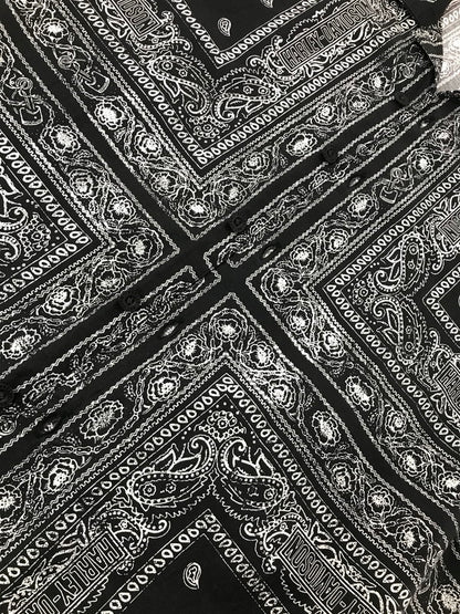 【中古品】【メンズ】 HARLEY DAVIDSON ハーレーダビッドソン BANDANA SHIRT BLACK WHITE 96861-23VM バンダナ シャツ 半袖シャツ トップス 145-260819-rt-14-tag サイズ：M カラー：ブラック 万代Net店