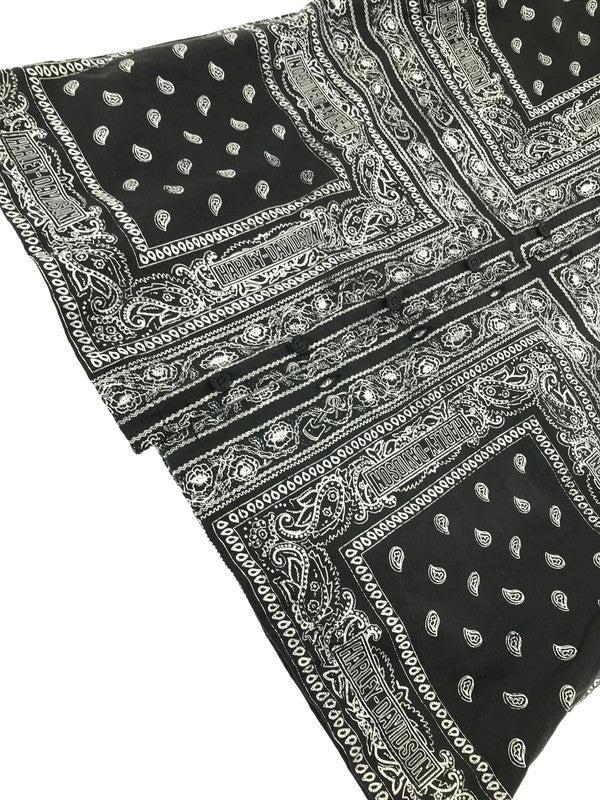 【中古品】【メンズ】 HARLEY DAVIDSON ハーレーダビッドソン BANDANA SHIRT BLACK WHITE 96861-23VM バンダナ シャツ 半袖シャツ トップス 145-260819-rt-14-tag サイズ：M カラー：ブラック 万代Net店