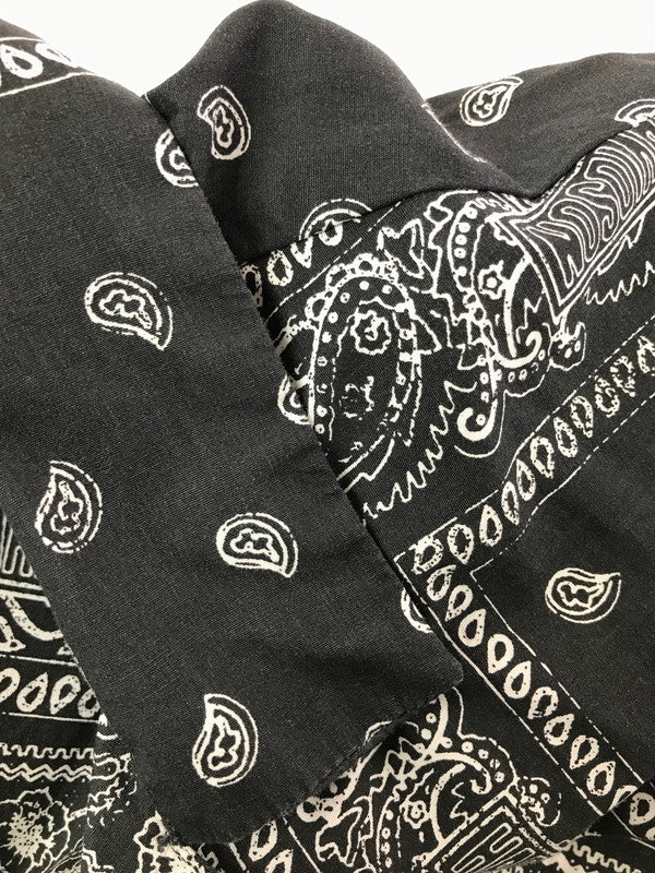 【中古品】【メンズ】 HARLEY DAVIDSON ハーレーダビッドソン BANDANA SHIRT BLACK WHITE 96861-23VM バンダナ シャツ 半袖シャツ トップス 145-260819-rt-14-tag サイズ：M カラー：ブラック 万代Net店