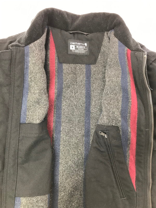 【中古品】【メンズ】 CARHARTT DUCK DETROIT JACKET BLANKET LINED OJ3828-M ダック デトロイト ジャケット アウター 146-260819-rt-18-tag サイズ：M カラー：ブラック 万代Net店
