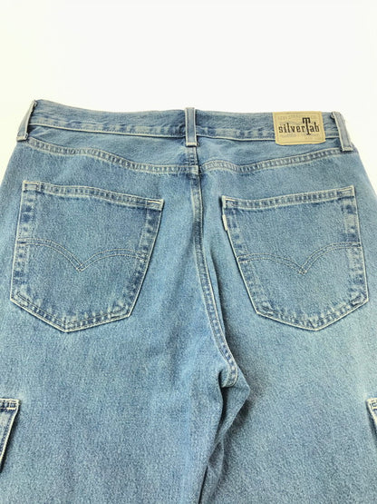 【中古品】【メンズ】 LEVI'S リーバイス SILVERTAB LOOSE CARGO DENIM PANTS PC9-A5666-0000 シルバー タブ ルーズ カーゴ デニム パンツ ボトムス 158-260819-rt-26-tag サイズ：W32 L30 カラー：インディゴ 万代Net店
