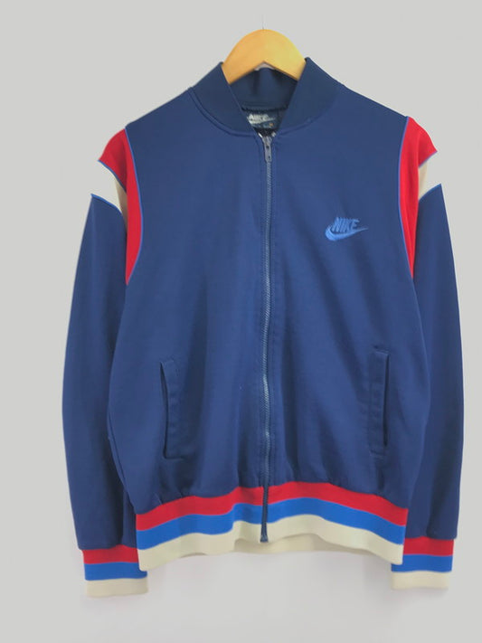 【現状渡し品】【メンズ】 NIKE ナイキ 80'S TRACK JACKET 80年代 トラックジャケット 台湾製 紺タグ ライトアウター 146-260916-na-13-tagh サイズ：M カラー：ネイビー 万代Net店