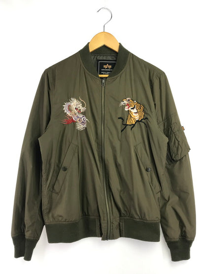 【中古品】【メンズ】 ALPHA INDUSTRIES アルファ SOUVENIR MA-1 TA1229-021 スーベニア MA-1.ジャケット ミリタリージャケット 145-260820-rt-36-tag カラー：カーキ 万代Net店
