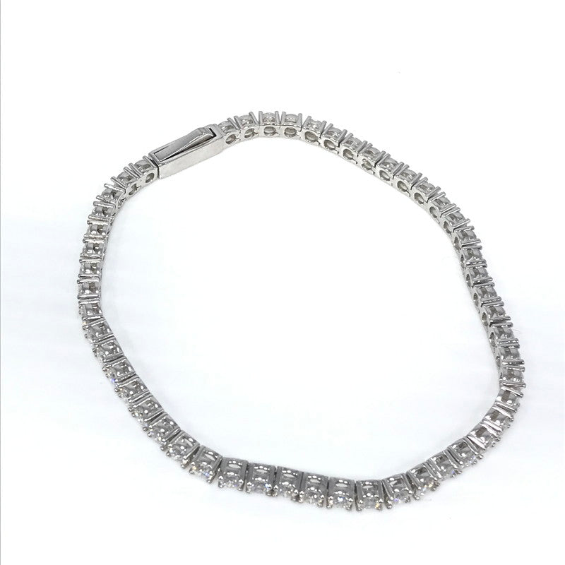 【中古品】【メンズ】 AVARANCHE アヴァランチ SV925 TENNIS BRACELET HBL-D042-3MM-MSN SJ26 テニス ブレスレット アクセサリー 192-260818-rt-27-tag カラー：シルバー 万代Net店