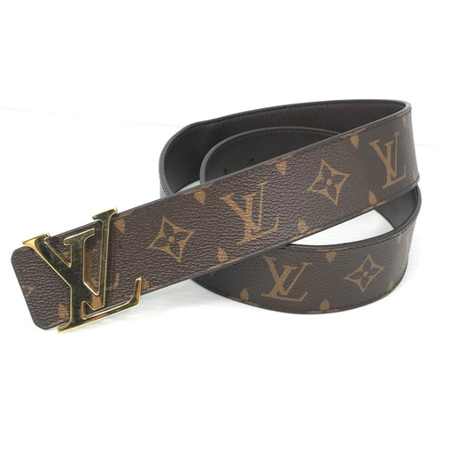 【中古品】【メンズ】 LOUIS VUITTON ルイ・ヴィトン MONOGRAM LV INITIAL BELT GOLD M0323 モノグラム LV イニシャル ベルト アクセサリー 179-260818-rt-29-tag カラー：ブラウン 万代Net店