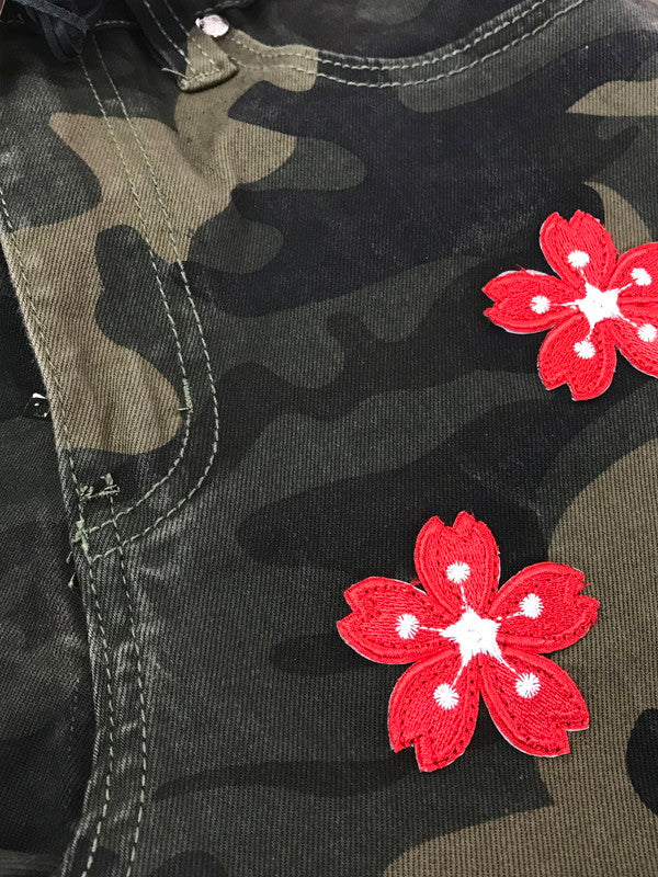 【中古品】【メンズ】 GUAPI グアピ CAMO BLOSSOM DENIM V2 カモフラージュ ブロッサム デニム V2 デニムパンツ ボトムス 153-260827-ki-10-tagh サイズ：28 カラー：グリーン カモフラージュ 万代Net店