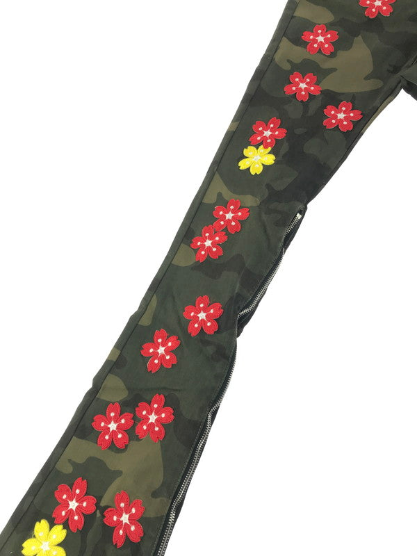 【中古品】【メンズ】 GUAPI グアピ CAMO BLOSSOM DENIM V2 カモフラージュ ブロッサム デニム V2 デニムパンツ ボトムス 153-260827-ki-10-tagh サイズ：28 カラー：グリーン カモフラージュ 万代Net店