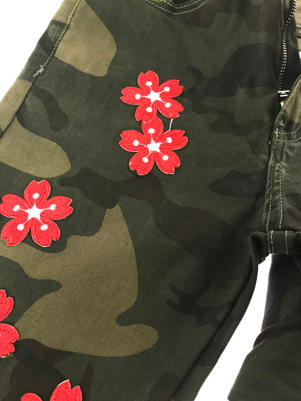 【中古品】【メンズ】 GUAPI グアピ CAMO BLOSSOM DENIM V2 カモフラージュ ブロッサム デニム V2 デニムパンツ ボトムス 153-260827-ki-10-tagh サイズ：28 カラー：グリーン カモフラージュ 万代Net店