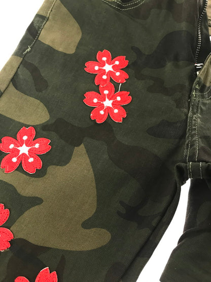 【中古品】【メンズ】 GUAPI グアピ CAMO BLOSSOM DENIM V2 カモフラージュ ブロッサム デニム V2 デニムパンツ ボトムス 153-260827-ki-10-tagh サイズ：28 カラー：グリーン カモフラージュ 万代Net店