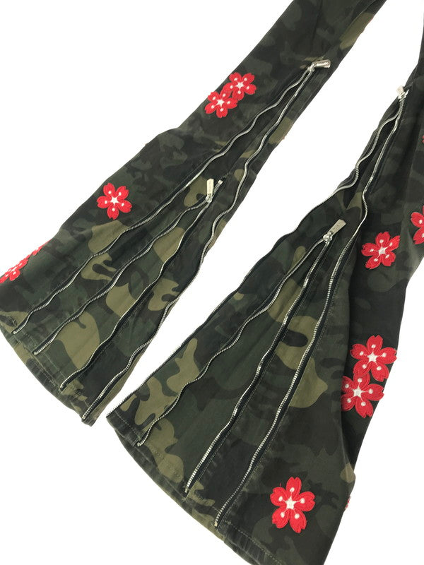 【中古品】【メンズ】 GUAPI グアピ CAMO BLOSSOM DENIM V2 カモフラージュ ブロッサム デニム V2 デニムパンツ ボトムス 153-260827-ki-10-tagh サイズ：28 カラー：グリーン カモフラージュ 万代Net店