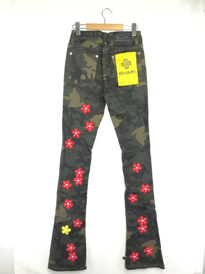 【中古品】【メンズ】 GUAPI グアピ CAMO BLOSSOM DENIM V2 カモフラージュ ブロッサム デニム V2 デニムパンツ ボトムス 153-260827-ki-10-tagh サイズ：28 カラー：グリーン カモフラージュ 万代Net店