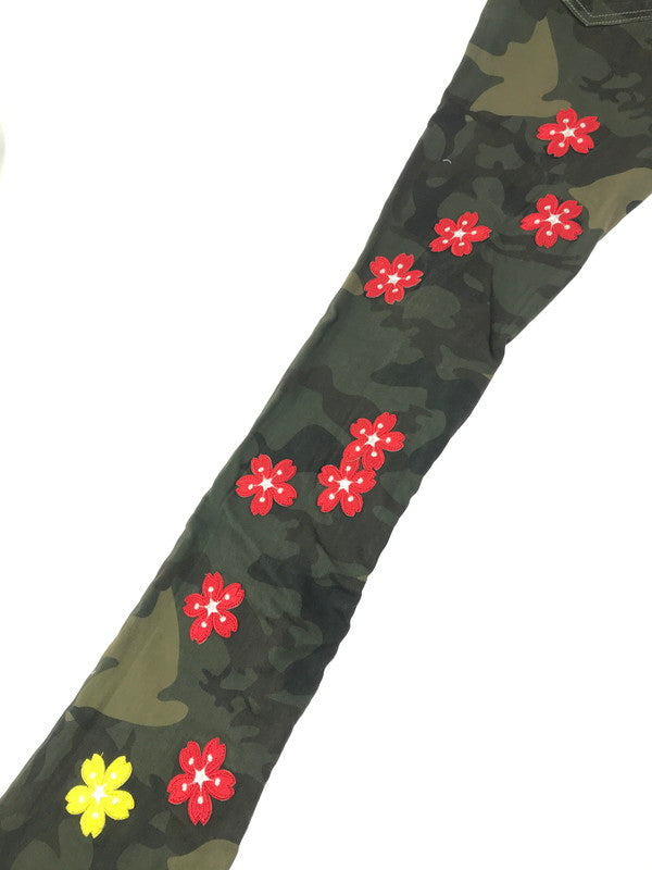 【中古品】【メンズ】 GUAPI グアピ CAMO BLOSSOM DENIM V2 カモフラージュ ブロッサム デニム V2 デニムパンツ ボトムス 153-260827-ki-10-tagh サイズ：28 カラー：グリーン カモフラージュ 万代Net店
