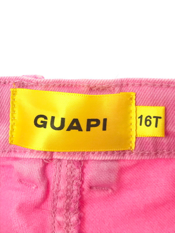 【中古品】【メンズ】 GUAPI グアピ FLOWER PATCH DENIM PANTS フラワー パッチ デニムパンツ ボトムス 153-260827-ki-09-tagh サイズ：16T カラー：ピンク 万代Net店