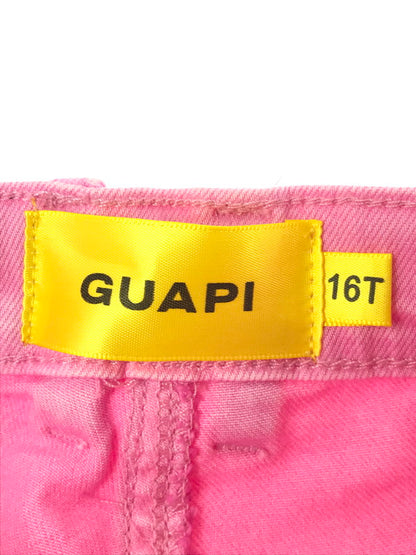 【中古品】【メンズ】 GUAPI グアピ FLOWER PATCH DENIM PANTS フラワー パッチ デニムパンツ ボトムス 153-260827-ki-09-tagh サイズ：16T カラー：ピンク 万代Net店