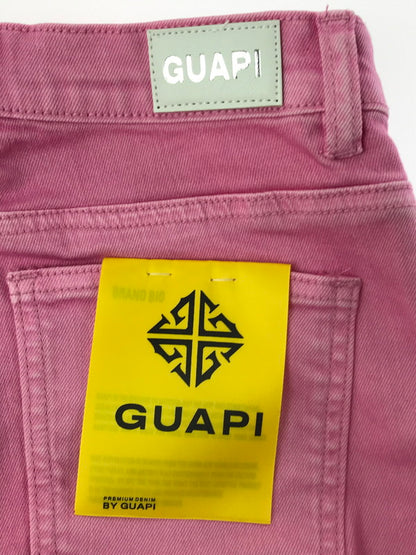 【中古品】【メンズ】 GUAPI グアピ FLOWER PATCH DENIM PANTS フラワー パッチ デニムパンツ ボトムス 153-260827-ki-09-tagh サイズ：16T カラー：ピンク 万代Net店
