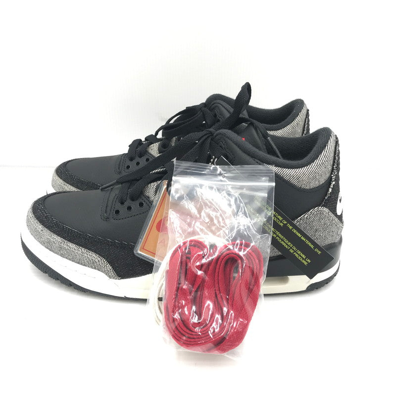 【中古美品】【メンズ】 NIKE ナイキ ×LEVI'S リーバイス AIR JORDAN 3 RETRO SP BLACK AND WHITE (LEVI'S TAB) IR0914-40 160-260816-rt-13-tagh サイズ：26.5cm US8.5 カラー：DENIM/BLACK-GYM RED 万代Net店