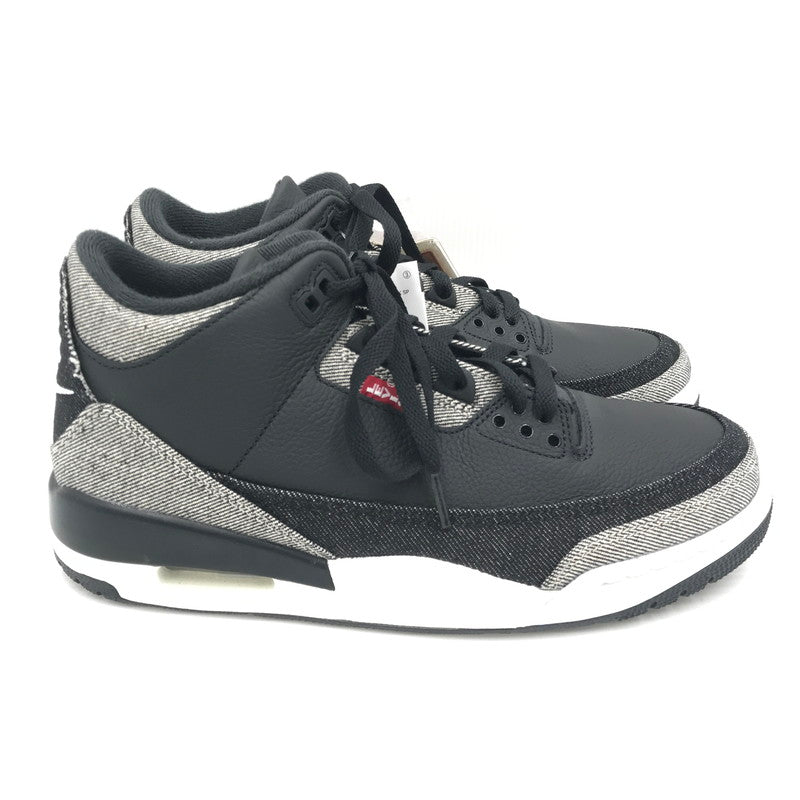 【中古美品】【メンズ】 NIKE ナイキ ×LEVI'S リーバイス AIR JORDAN 3 RETRO SP BLACK AND WHITE (LEVI'S TAB) IR0914-40 160-260816-rt-13-tagh サイズ：26.5cm US8.5 カラー：DENIM/BLACK-GYM RED 万代Net店