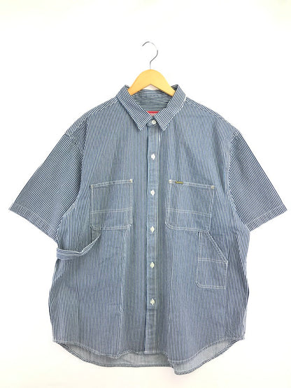 【中古品】【メンズ】 SUPREME シュプリーム 25SS LOOSE FIT S/S DENIM PAINTER SHIRT ルーズ フィット ショートスリーブ ペインター シャツ トップス 149-260829-rt-56-tagh サイズ：XL カラー：ブルー 万代Net店
