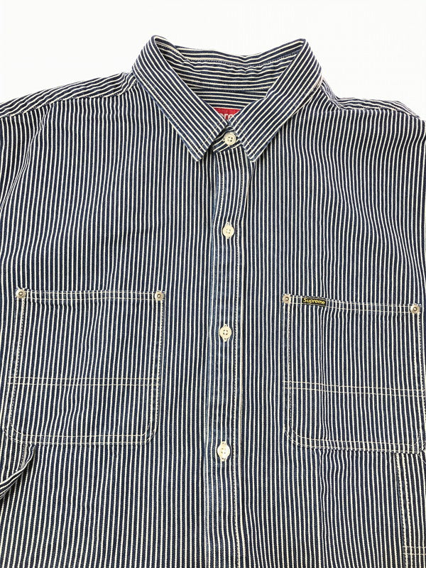 【中古品】【メンズ】 SUPREME シュプリーム 25SS LOOSE FIT S/S DENIM PAINTER SHIRT ルーズ フィット ショートスリーブ ペインター シャツ トップス 149-260829-rt-56-tagh サイズ：XL カラー：ブルー 万代Net店