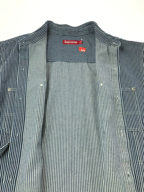 【中古品】【メンズ】 SUPREME シュプリーム 25SS LOOSE FIT S/S DENIM PAINTER SHIRT ルーズ フィット ショートスリーブ ペインター シャツ トップス 149-260829-rt-56-tagh サイズ：XL カラー：ブルー 万代Net店