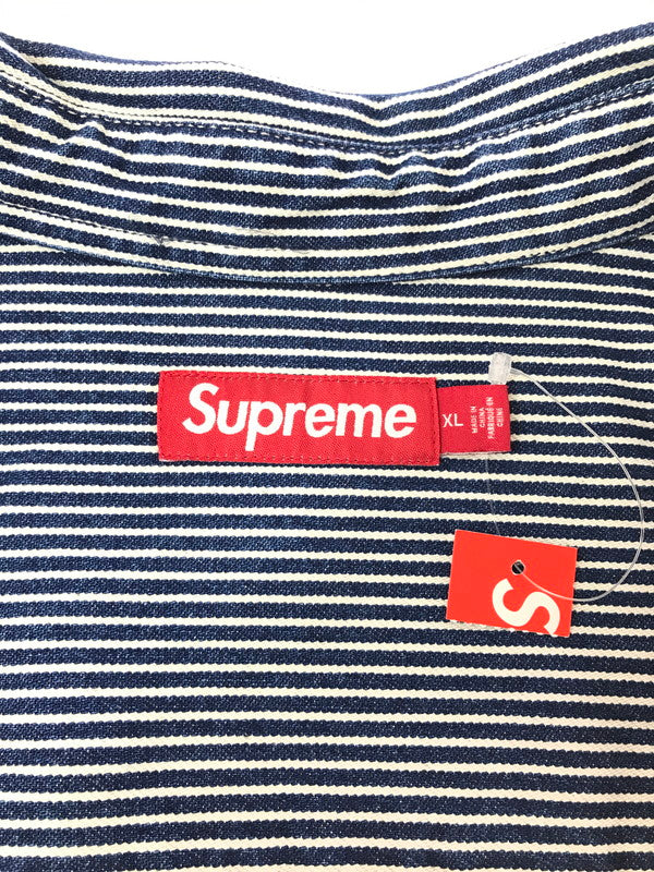 【中古品】【メンズ】 SUPREME シュプリーム 25SS LOOSE FIT S/S DENIM PAINTER SHIRT ルーズ フィット ショートスリーブ ペインター シャツ トップス 149-260829-rt-56-tagh サイズ：XL カラー：ブルー 万代Net店