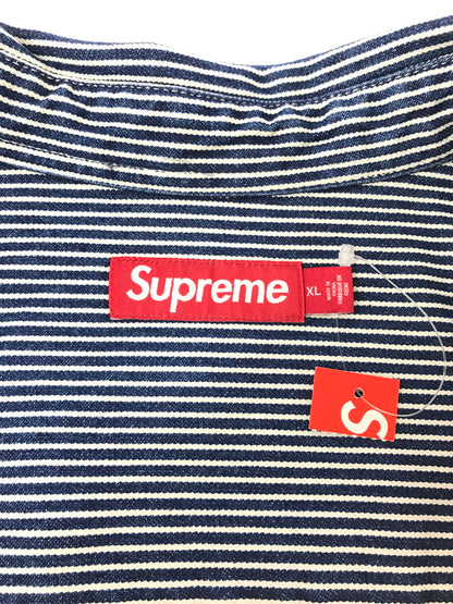 【中古品】【メンズ】 SUPREME シュプリーム 25SS LOOSE FIT S/S DENIM PAINTER SHIRT ルーズ フィット ショートスリーブ ペインター シャツ トップス 149-260829-rt-56-tagh サイズ：XL カラー：ブルー 万代Net店