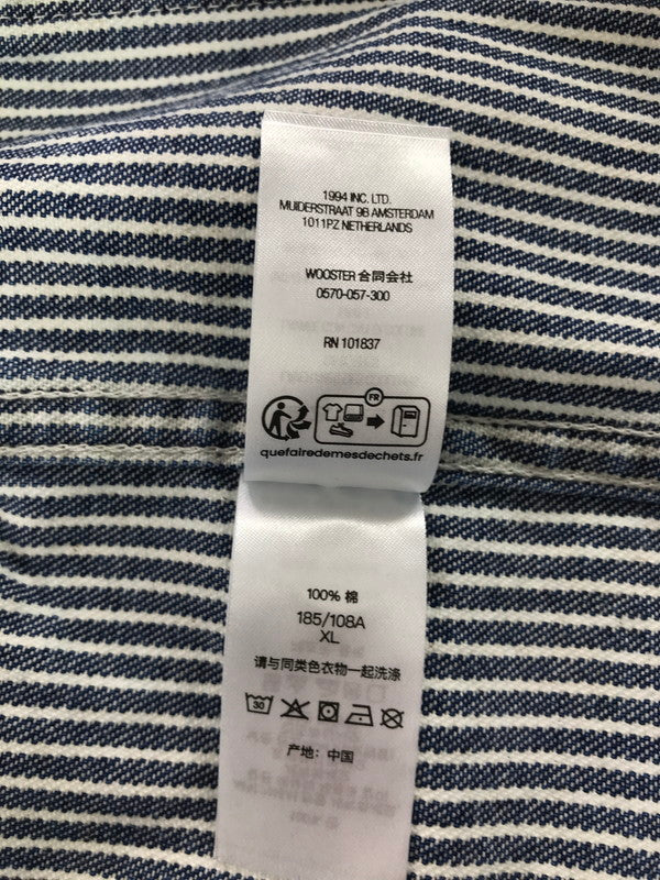 【中古品】【メンズ】 SUPREME シュプリーム 25SS LOOSE FIT S/S DENIM PAINTER SHIRT ルーズ フィット ショートスリーブ ペインター シャツ トップス 149-260829-rt-56-tagh サイズ：XL カラー：ブルー 万代Net店