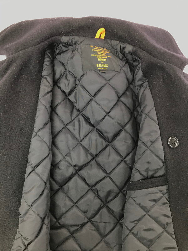 【現状渡し品】【メンズ】 FIDELITY フェデリティー BEAMS別注 ビームス別注 PEA COAT ピーコート アウター 145-260819-rt-20-tag サイズ：L カラー：ブラック 万代Net店
