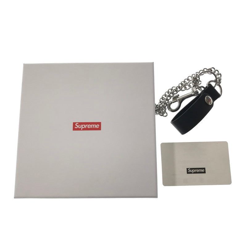 【中古品】【メンズ】 SUPREME シュプリーム 25AW LEATHER CHAIN WALLET レザー チェーン ウォレット 3つ折り財布 200-260914-na-10-tagh カラー：ブラック 万代Net店