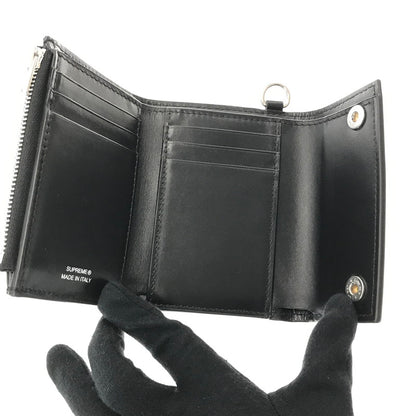 【中古品】【メンズ】 SUPREME シュプリーム 25AW LEATHER CHAIN WALLET レザー チェーン ウォレット 3つ折り財布 200-260914-na-10-tagh カラー：ブラック 万代Net店
