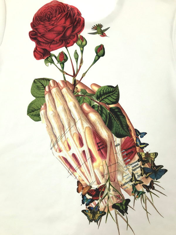 【中古品】【メンズ】 COMME DES GARCONS HOMME PLUS コムデギャルソンオムプリュス × BEDELGEUSE BACK PRINT MESH T-SHIRT PI-T014 AD2021 140-260819-rt-11-tag サイズ：S カラー：ホワイト 万代Net店