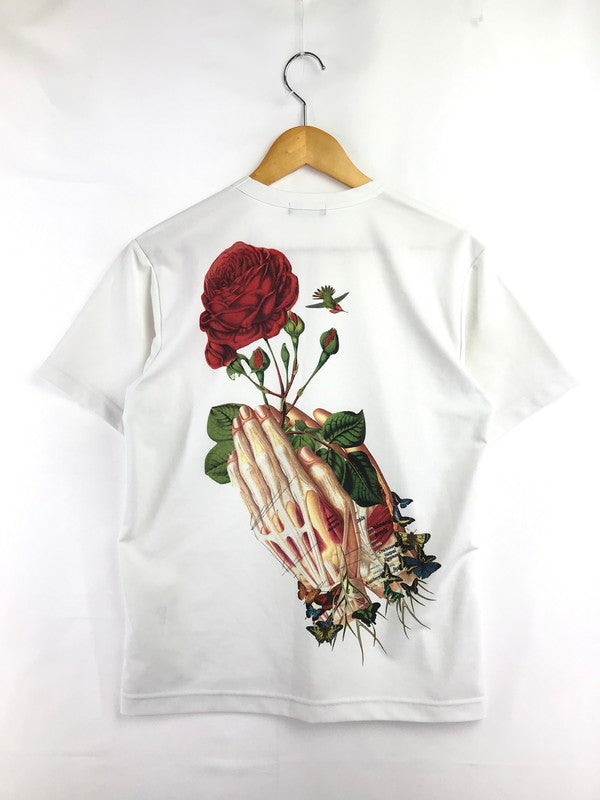 【中古品】【メンズ】 COMME DES GARCONS HOMME PLUS コムデギャルソンオムプリュス × BEDELGEUSE BACK PRINT MESH T-SHIRT PI-T014 AD2021 140-260819-rt-11-tag サイズ：S カラー：ホワイト 万代Net店