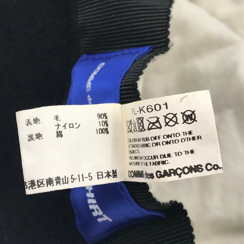 【中古品】【メンズ】 COMME DES GARCONS SHIRT コムデギャルソンシャツ BUCKET HAT FL-K601 ウール縮絨 バケット 帽子 185-260818-rt-39-tag カラー：ブラック 万代Net店