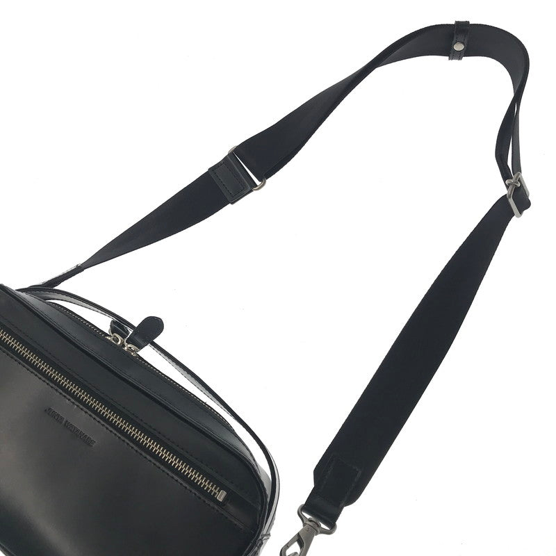 【中古品】【メンズ】 JUNYA WATANABE ジュンヤワタナベ COW LEATHER SHOULDER BAG BLACK JD-K202 カウレザー ショルダー バッグ カバン 188-260818-rt-40-tag カラー：ブラック 万代Net店