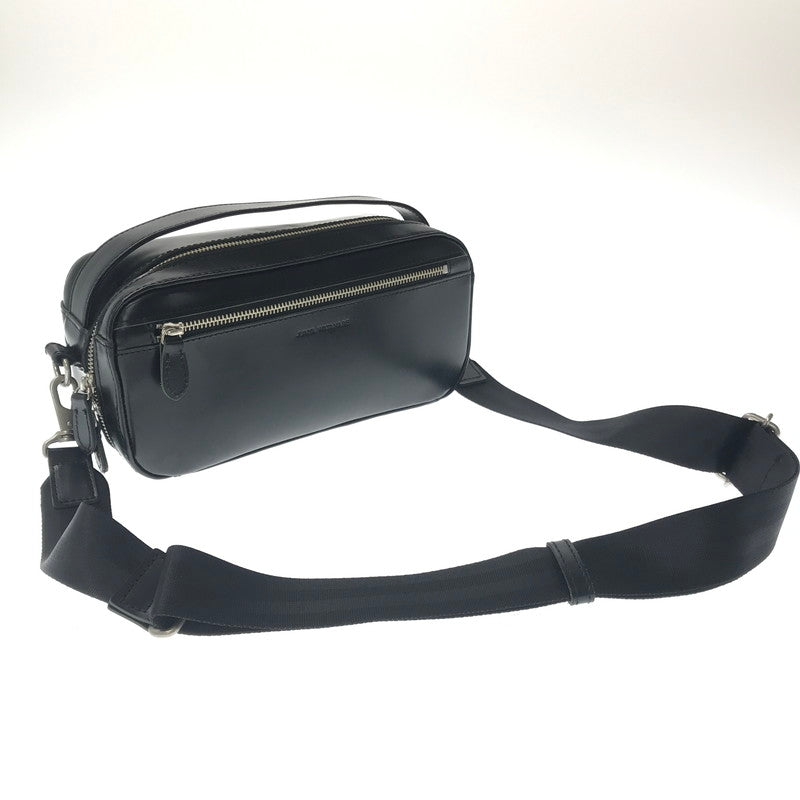 【中古品】【メンズ】 JUNYA WATANABE ジュンヤワタナベ COW LEATHER SHOULDER BAG BLACK JD-K202 カウレザー ショルダー バッグ カバン 188-260818-rt-40-tag カラー：ブラック 万代Net店