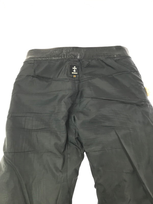 【中古品】【メンズ】 DEVILS デビルズ LEATHER PANTS レザーパンツ ボトムス 156-261014-na-19-tagh サイズ：28 カラー：ブラック 万代Net店