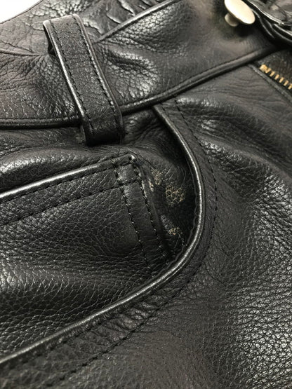 【中古品】【メンズ】 DEVILS デビルズ LEATHER PANTS レザーパンツ ボトムス 156-261014-na-19-tagh サイズ：28 カラー：ブラック 万代Net店