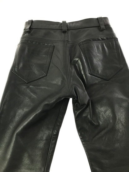 【中古品】【メンズ】 DEVILS デビルズ LEATHER PANTS レザーパンツ ボトムス 156-261014-na-19-tagh サイズ：28 カラー：ブラック 万代Net店
