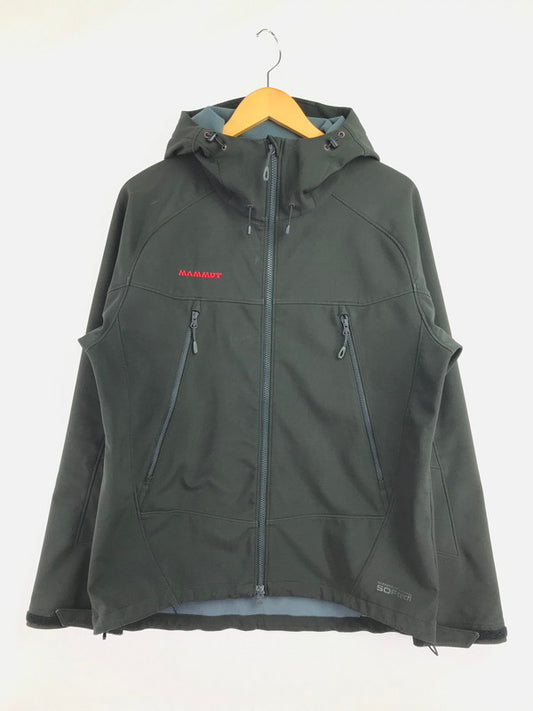 【現状渡し品】【メンズ】 MAMMUT マムート SOFTECH HOODED JACKET BLACK ソフテック フーデッド ジャケット アウター 144-260819-rt-19-tag サイズ：L カラー：ブラック 万代Net店