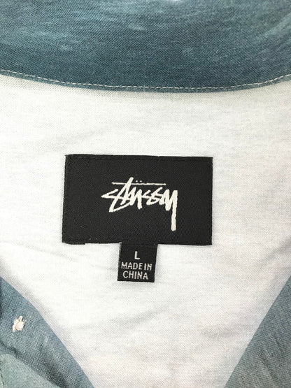 【中古品】【メンズ】 STUSSY ステューシー DICE PAINTING SHIRT BLUE ダイス ペインティング シャツ トップス 142-260818-rt-45-tag カラー：ブルー 万代Net店