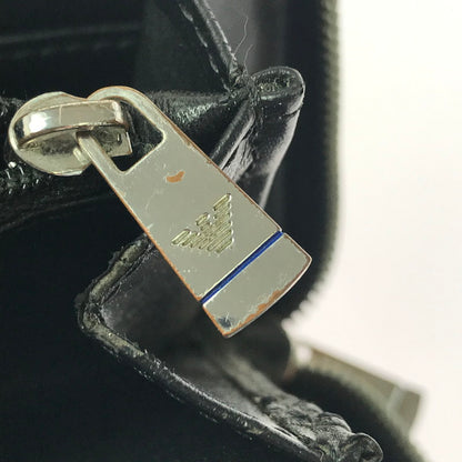【ジャンク品】【メンズ】 EMPORIO ARMANI エンポリオ・アルマーニ ラウンド ファスナー ウォレット 長財布 200-260908-na-17-tagh カラー：ブラック 万代Net店