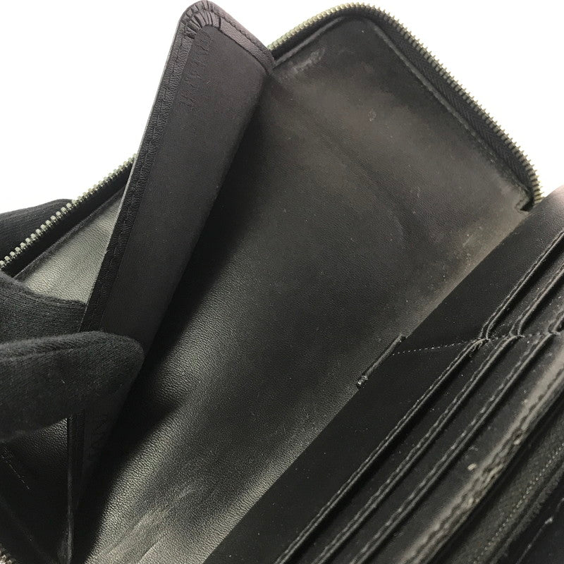 【ジャンク品】【メンズ】 EMPORIO ARMANI エンポリオ・アルマーニ ラウンド ファスナー ウォレット 長財布 200-260908-na-17-tagh カラー：ブラック 万代Net店