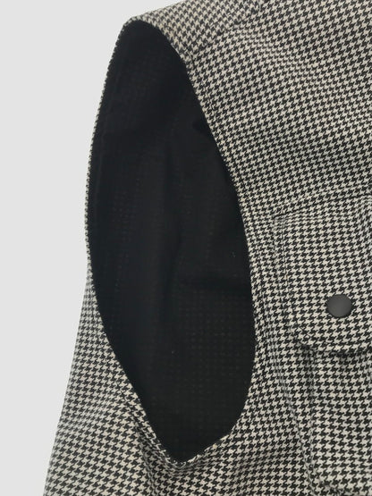 【中古品】【メンズ】 STUSSY ステューシー HOUNDSTOOTH WORK VEST HOUNDSTOOTH 115517 千鳥柄 ワーク ベスト トップス 142-260819-rt-32-tag サイズ：L カラー：ホワイト/ブラック 万代Net店