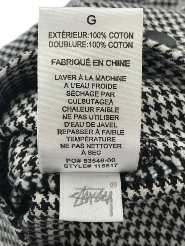 【中古品】【メンズ】 STUSSY ステューシー HOUNDSTOOTH WORK VEST HOUNDSTOOTH 115517 千鳥柄 ワーク ベスト トップス 142-260819-rt-32-tag サイズ：L カラー：ホワイト/ブラック 万代Net店