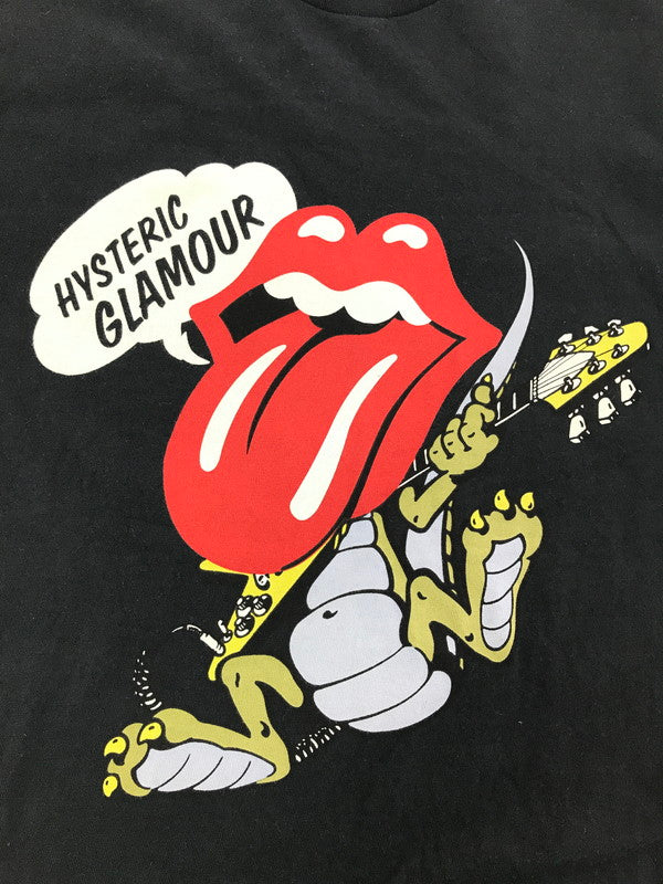 【中古品】【メンズ】 HYSTERIC GLAMOUR ヒステリックグラマー THE ROLLING STONES TOUNGE DINOSAUR T-SHIRT 02253CT10 半袖Tシャツ トップス 140-260818-rt-43-tag カラー：ブラック 万代Net店