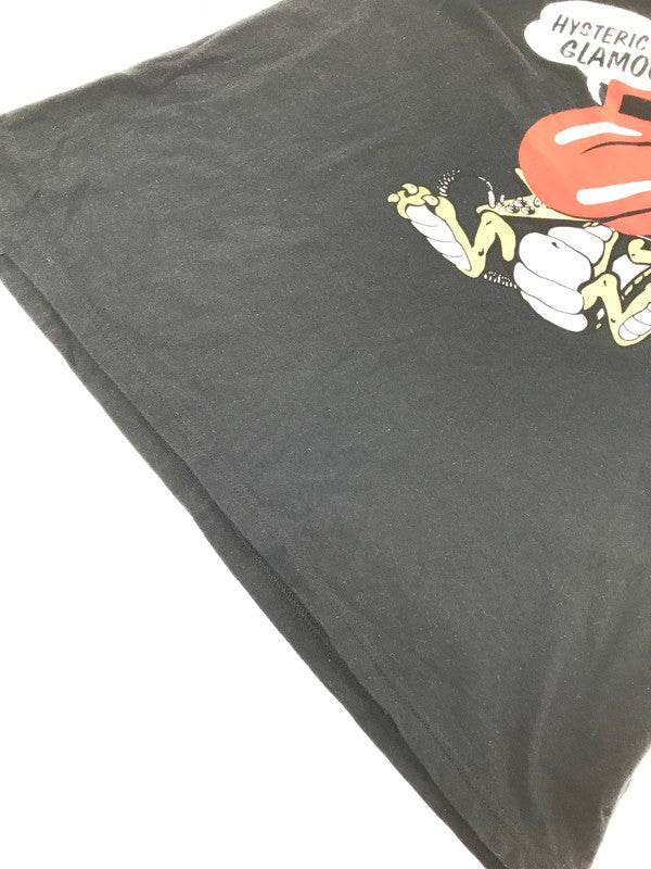 【中古品】【メンズ】 HYSTERIC GLAMOUR ヒステリックグラマー THE ROLLING STONES TOUNGE DINOSAUR T-SHIRT 02253CT10 半袖Tシャツ トップス 140-260818-rt-43-tag カラー：ブラック 万代Net店