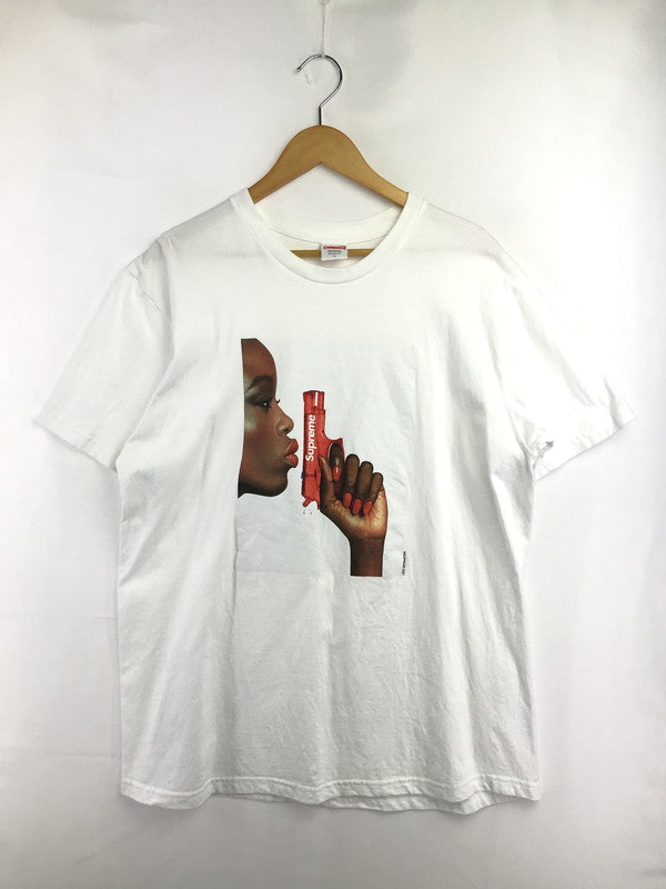 【中古品】【メンズ】 SUPREME シュプリーム 21SS WATER PISTOL TEE WHITE ウォーターピストル Tシャツ 半袖Tシャツ トップス 149-260829-rt-52-tagh サイズ：L カラー：ホワイト 万代Net店